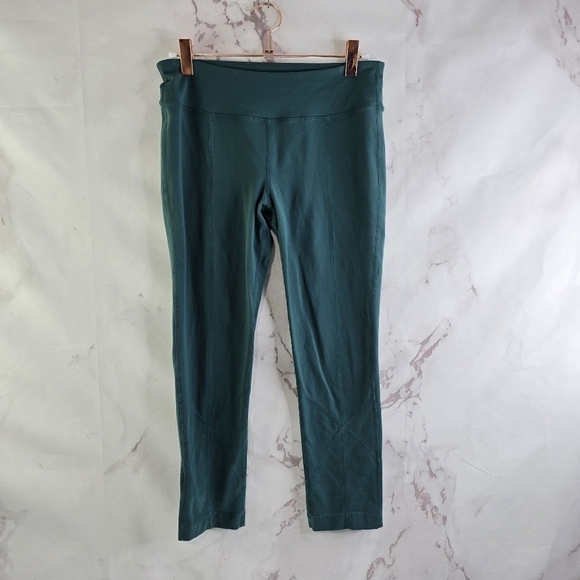 Prana Leggings Womens Small Green Crop Capri Stretchy Butter Soft - Picture 5 of 8